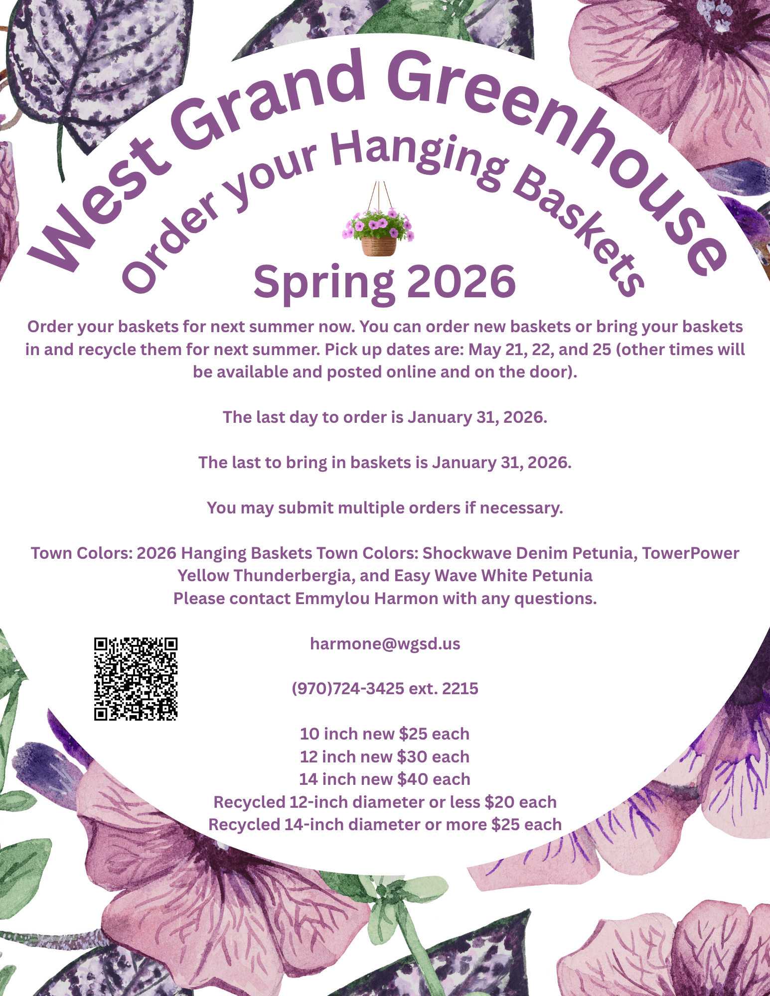 Greenhouse House Baskets